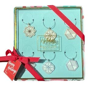 Ciroa Geometric Wine Glass Charms Set of 6